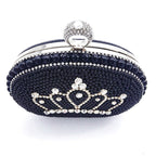 Rhinestone Crown Pearl Evening Bags HB0947
