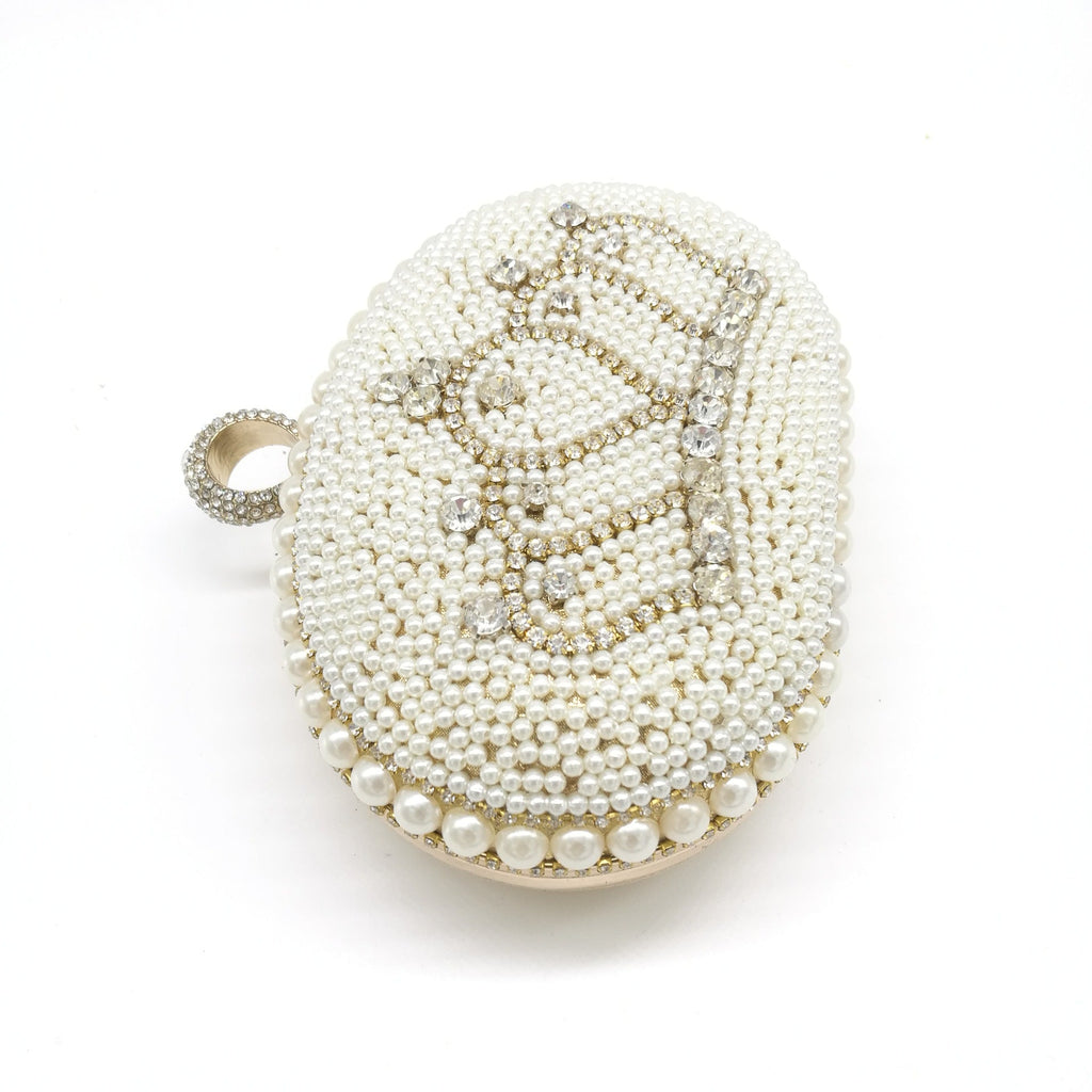 Rhinestone Crown Pearl Evening Bags HB0947