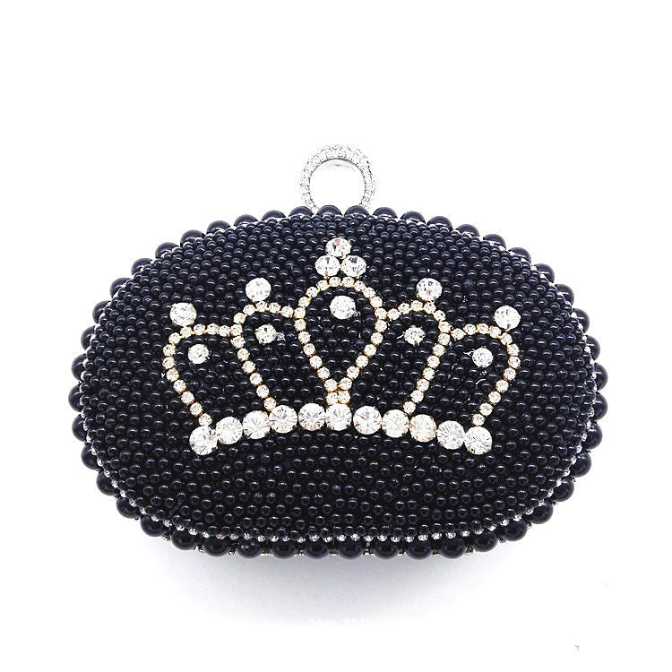 Rhinestone Crown Pearl Evening Bags HB0947