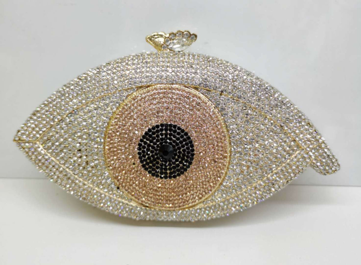 Evil Eye Rhinestone Evening Bag HB0959