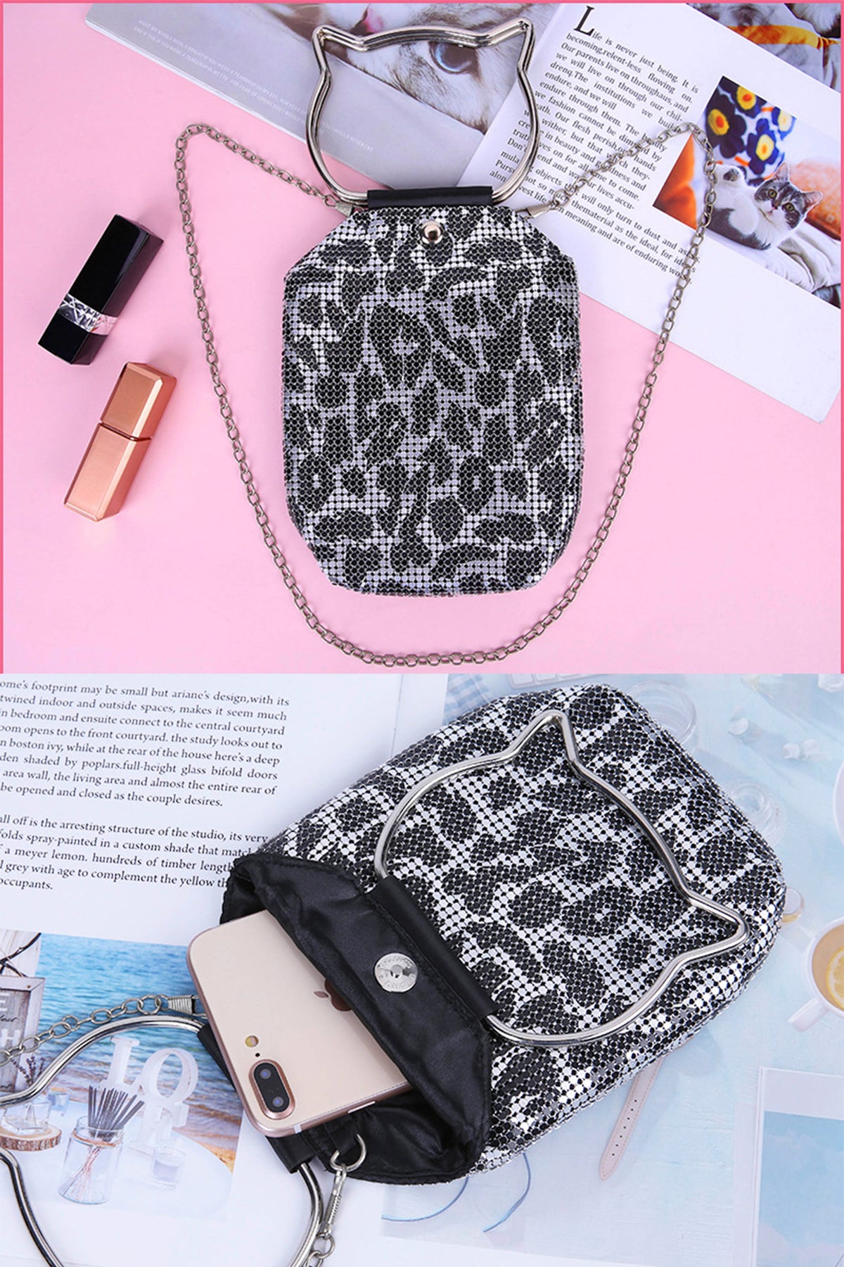 Alloy Cat Crossbody Bags HB0967