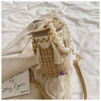 Tassel Cylinder Crossbody Handbags HB0976