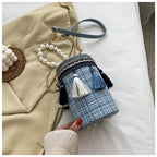Tassel Cylinder Crossbody Handbags HB0976