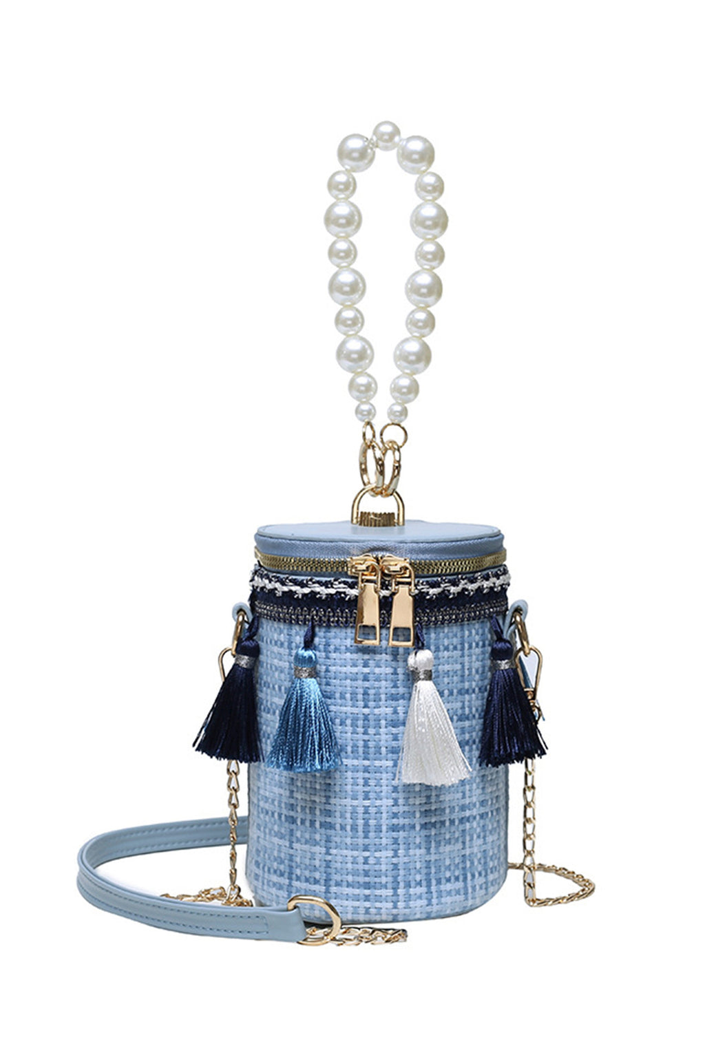 Tassel Cylinder Crossbody Handbags HB0976
