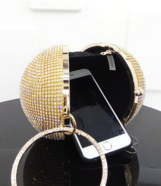 Spherical Rhinestone Clutch HB0979