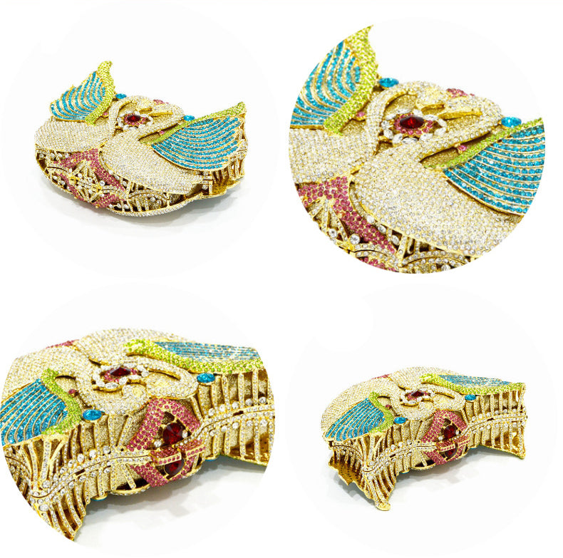 Swan Rhinestone Evening Bag HB0980
