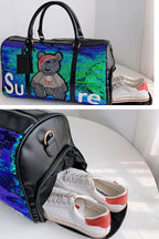 Bear Sequins Tote Handbags HB1016