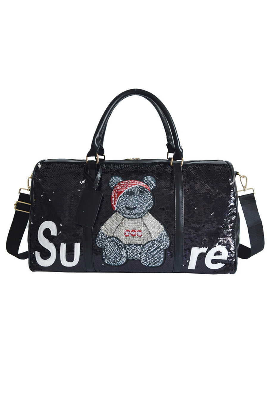 Bear Sequins Tote Handbags HB1016