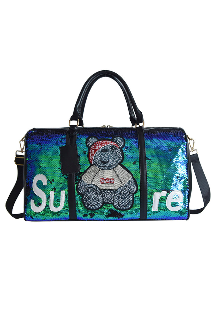 Bear Sequins Tote Handbags HB1016