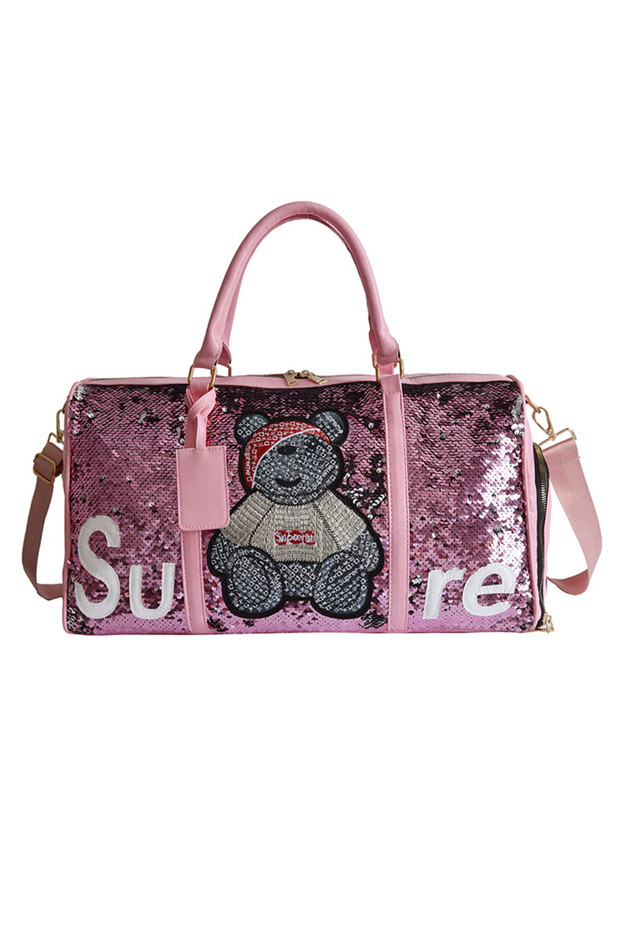Bear Sequins Tote Handbags HB1016