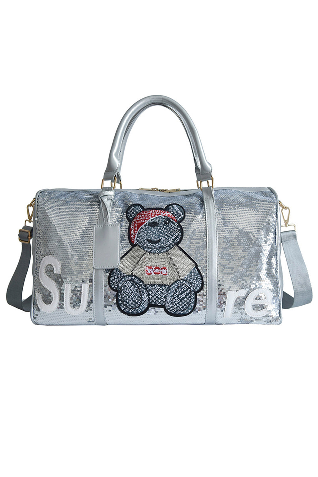 Bear Sequins Tote Handbags HB1016