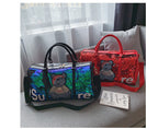 Bear Sequins Tote Handbags HB1016