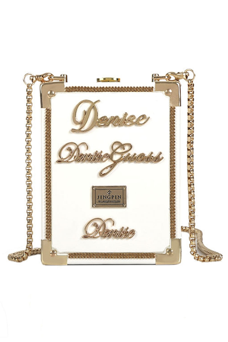 Letter Box Pu Leather Crossbody HB1030
