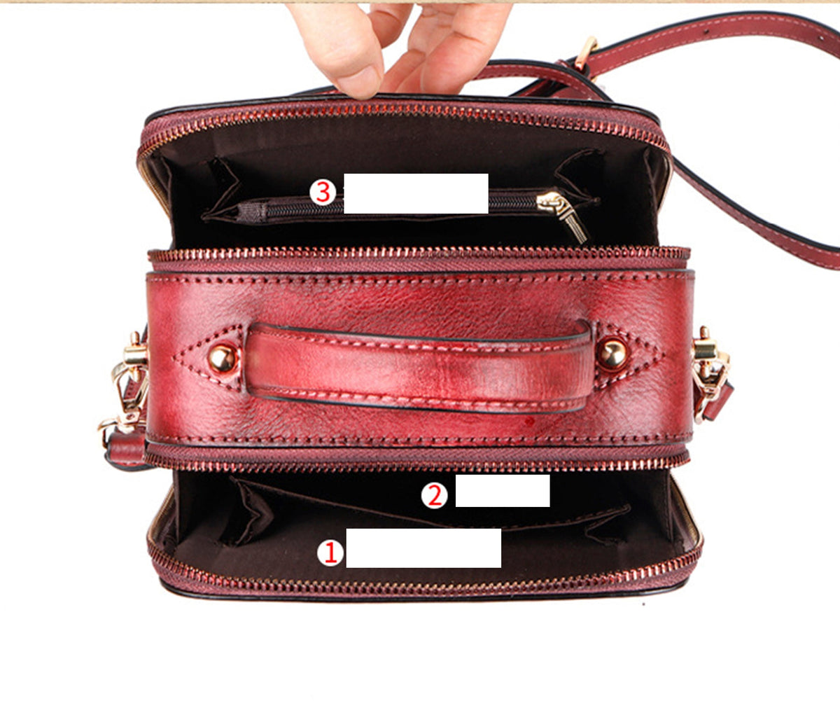 Deer Real Leather Crossbody Handbags HB1064