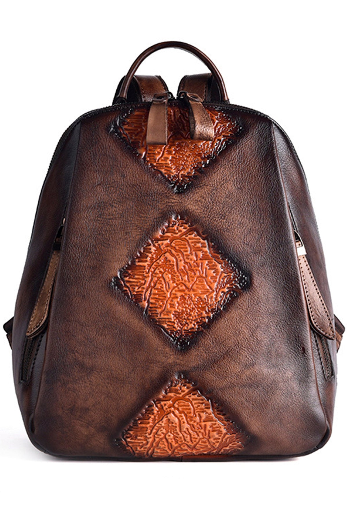 Diamond Real Leather Backpack HB1073