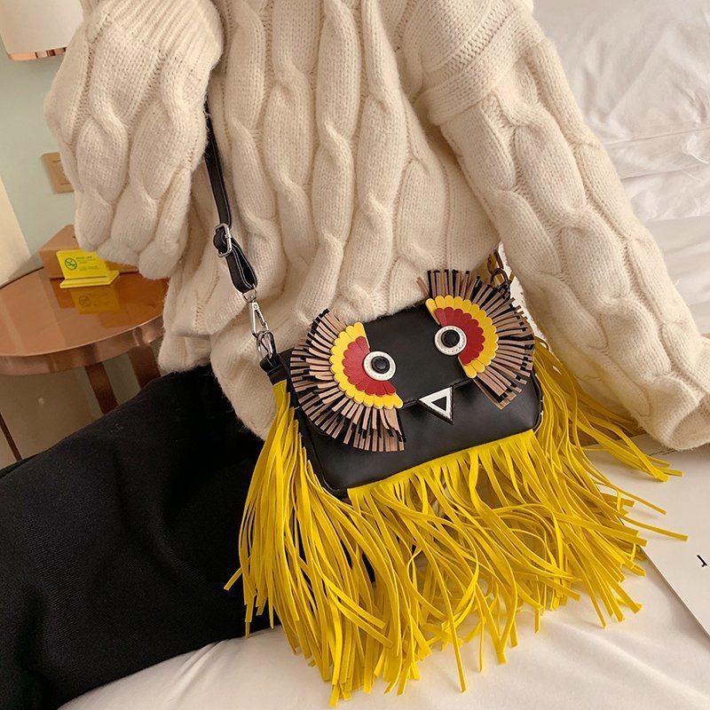 Owl Tassel Pu Leather Crossbody Bags HB1092