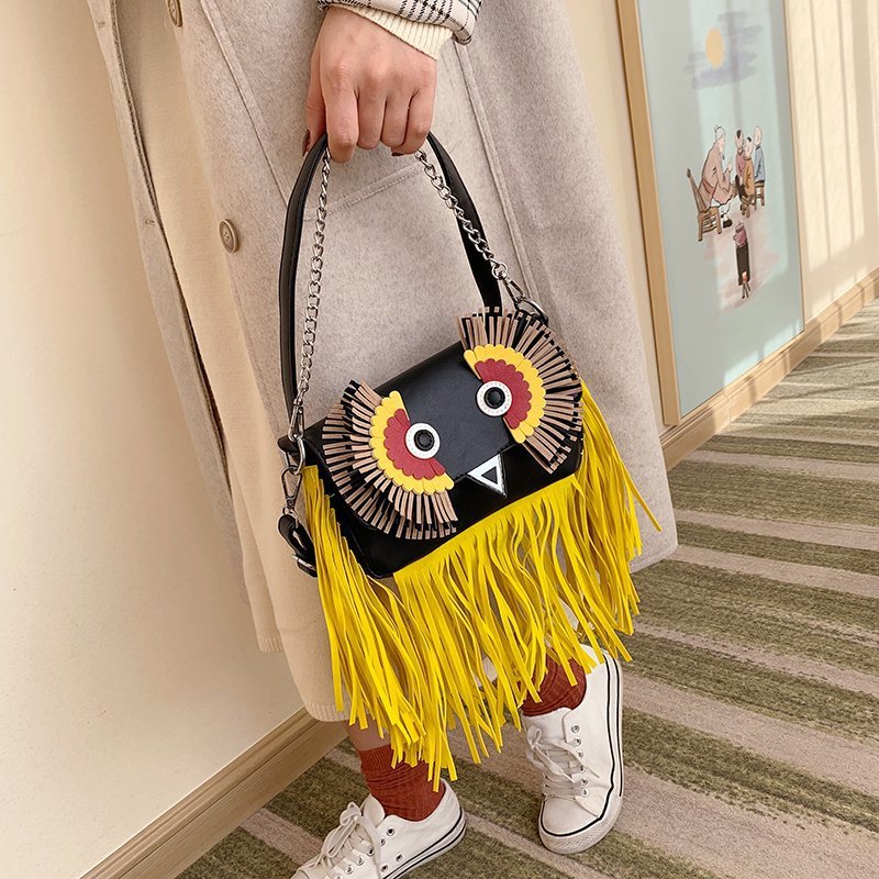 Owl Tassel Pu Leather Crossbody Bags HB1092