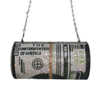 Dollar Cylinder Rhinestone Handbags HB1114
