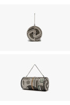 Dollar Cylinder Rhinestone Handbags HB1114