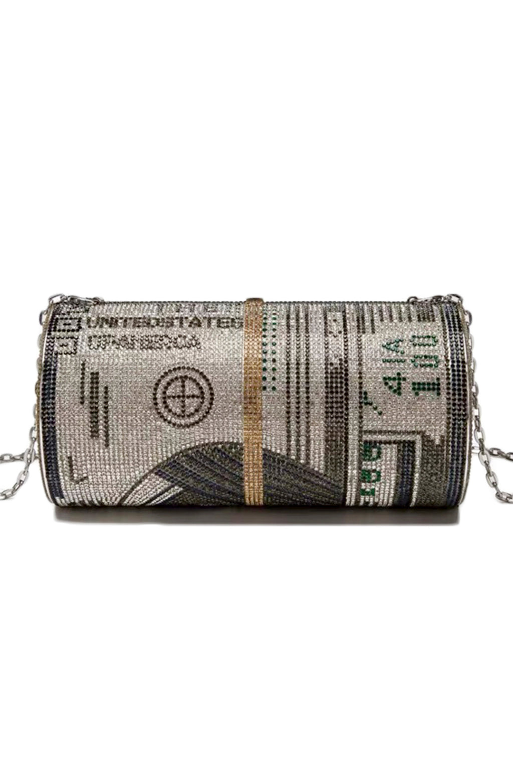 Dollar Cylinder Rhinestone Handbags HB1114