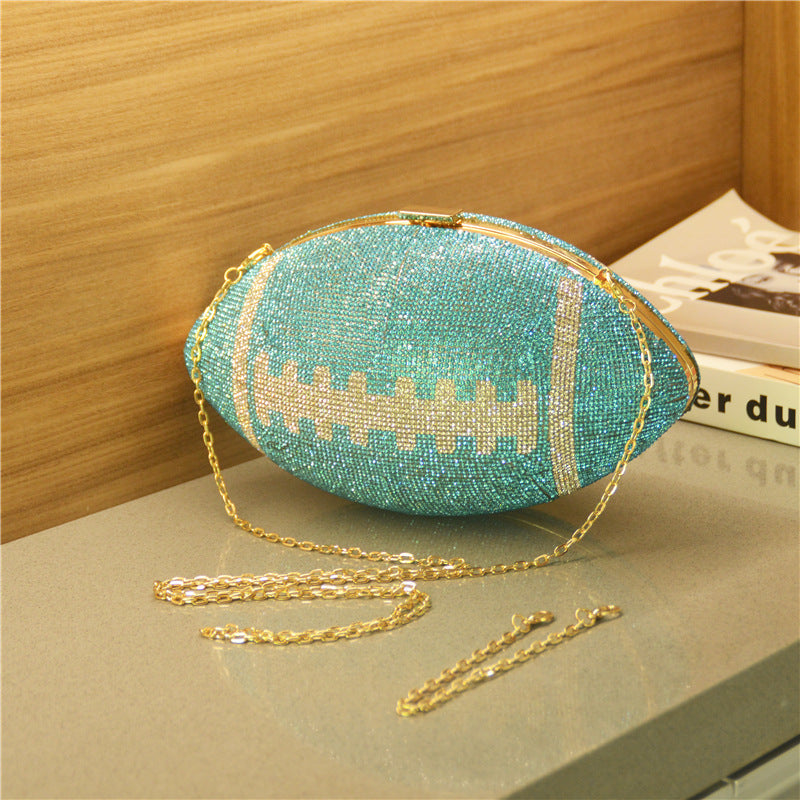 Football Rhinestone Clutch HB1115