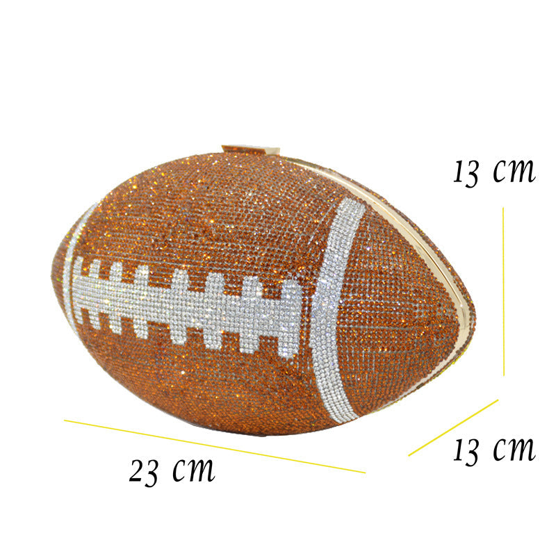 Football Rhinestone Clutch HB1115