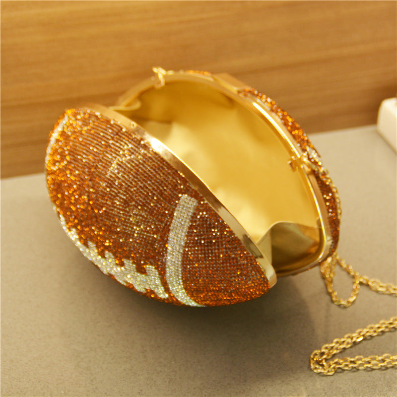 Football Rhinestone Clutch HB1115