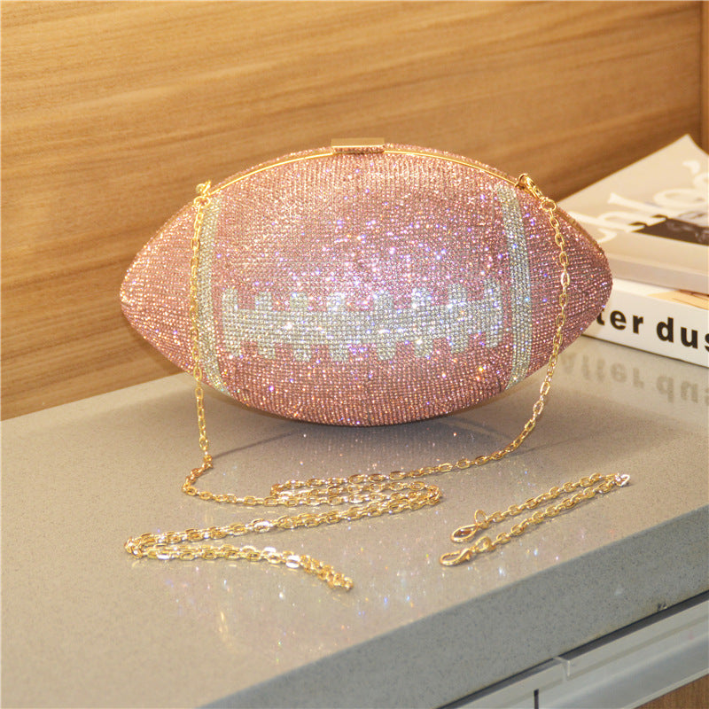 Football Rhinestone Clutch HB1115