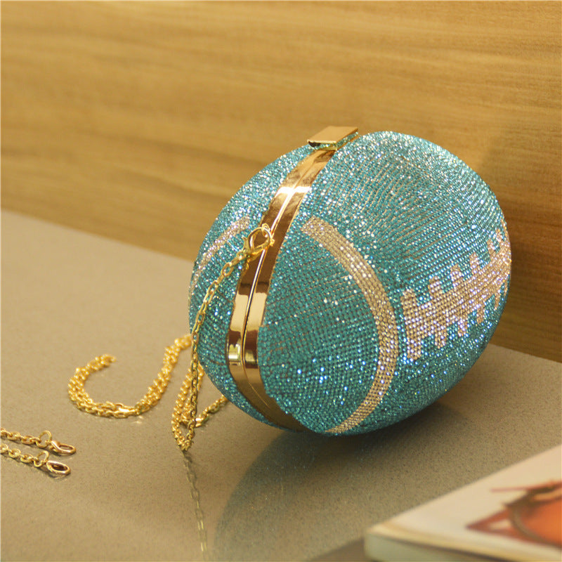 Football Rhinestone Clutch HB1115