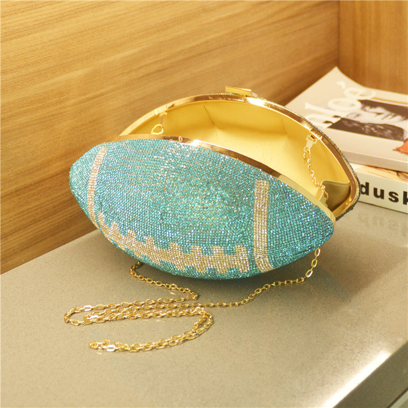 Football Rhinestone Clutch HB1115