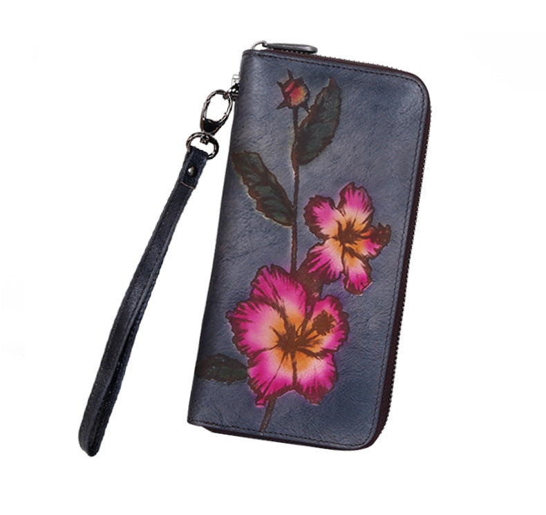 Hibiscus Floral Real Leather Wristlets HB1119