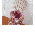 Rhinestone Pearl Cylinder Handbags HB1130