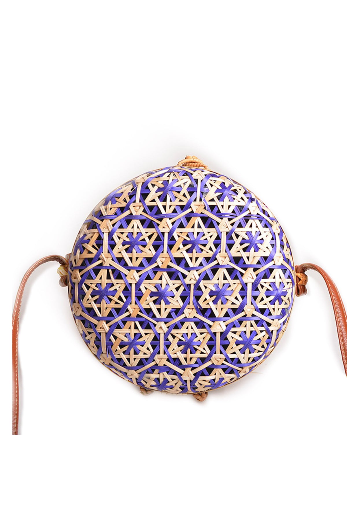 Rattan Flower Round Crossbody HB1197
