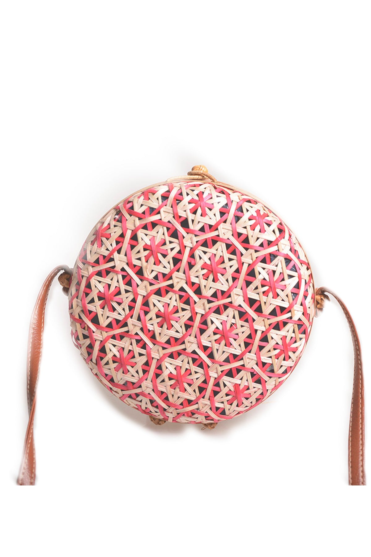 Rattan Flower Round Crossbody HB1197