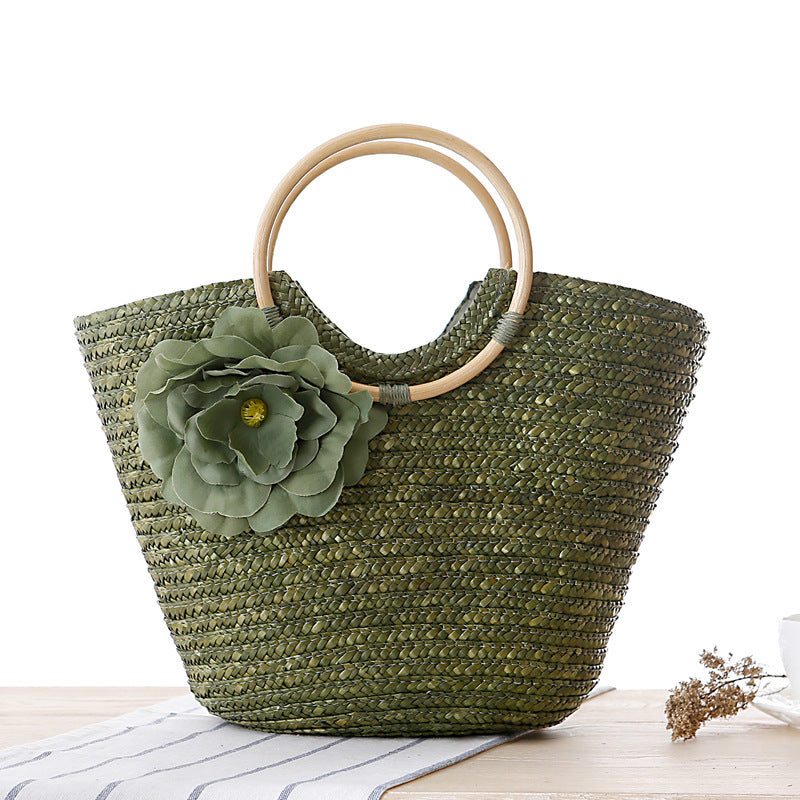 Floral Weave Tote Bag HB1213
