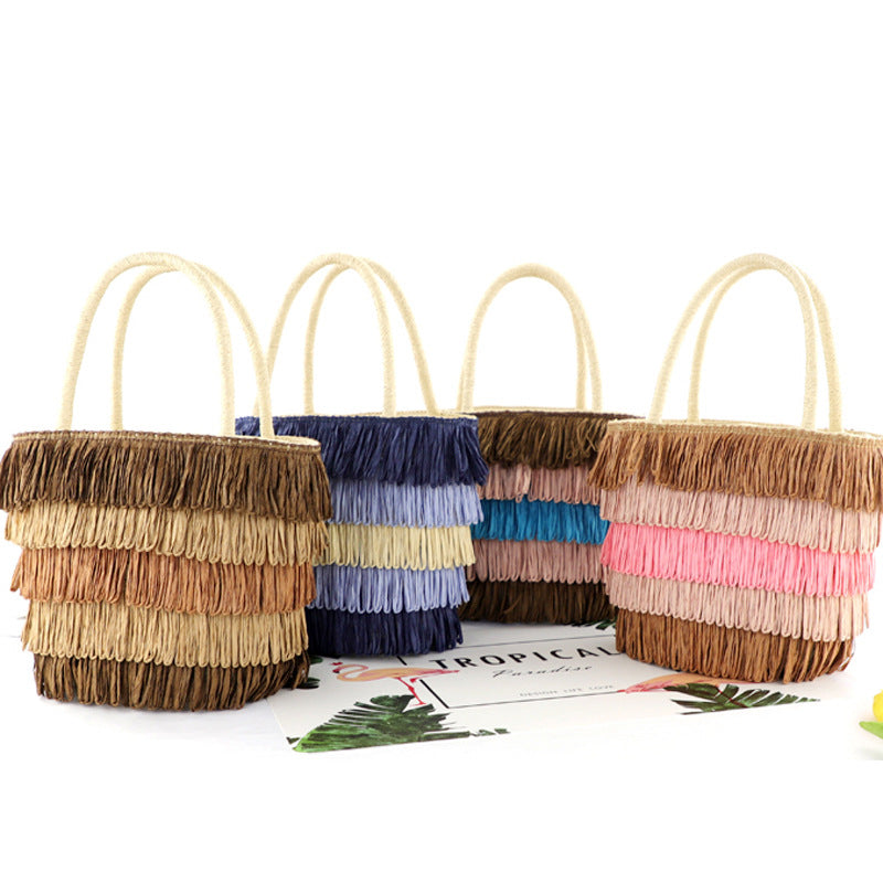 Braided Tassel Tote Bag HB1221