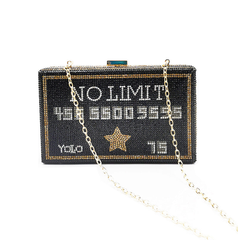 Credit Card Rhinestone Clutch HB1273