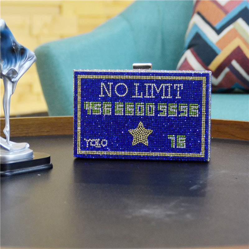 Credit Card Rhinestone Clutch HB1273