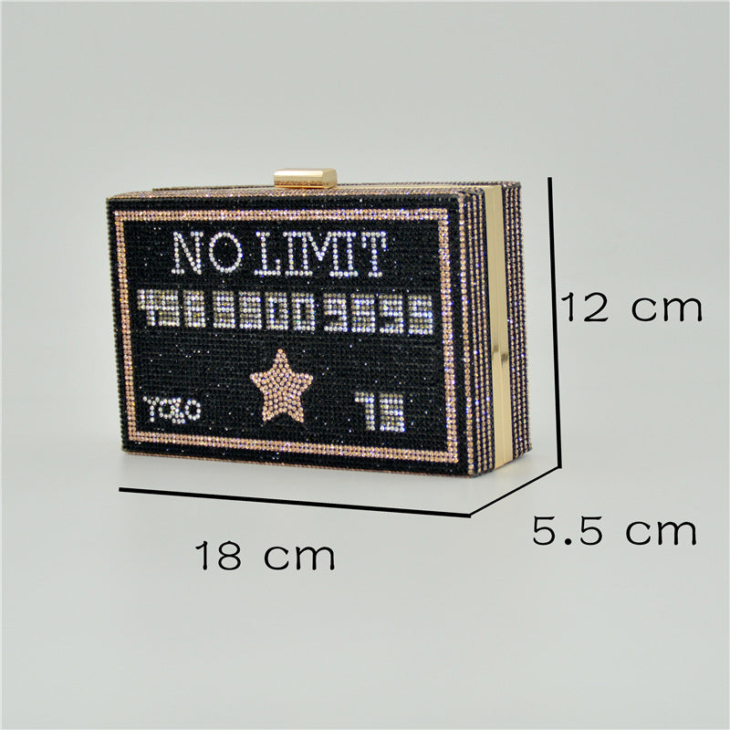 Credit Card Rhinestone Clutch HB1273