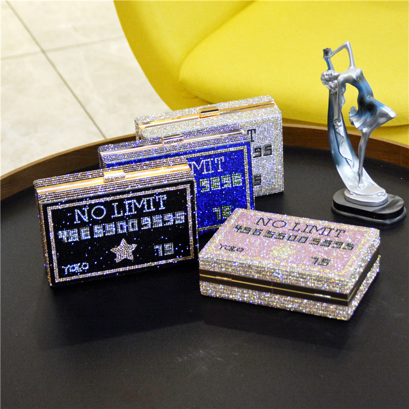 Credit Card Rhinestone Clutch HB1273