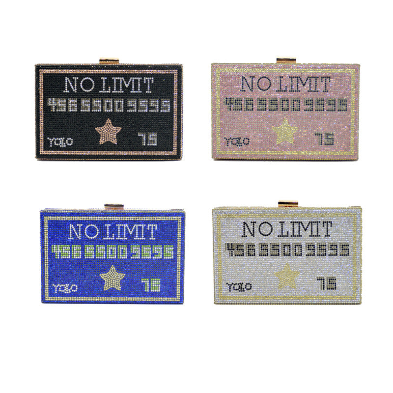Credit Card Rhinestone Clutch HB1273