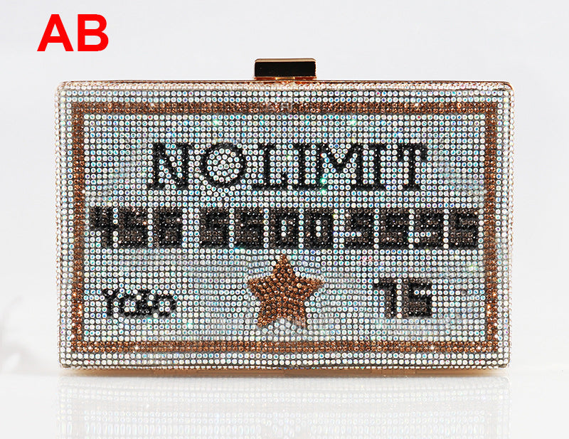 Credit Card Rhinestone Clutch HB1273