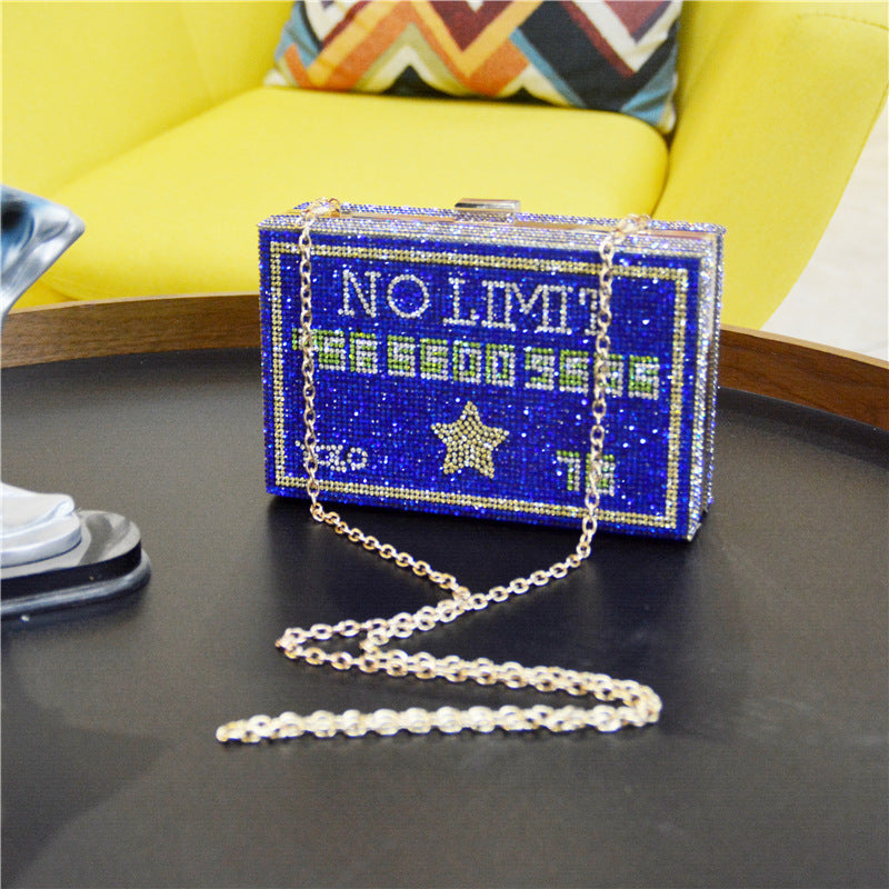 Credit Card Rhinestone Clutch HB1273