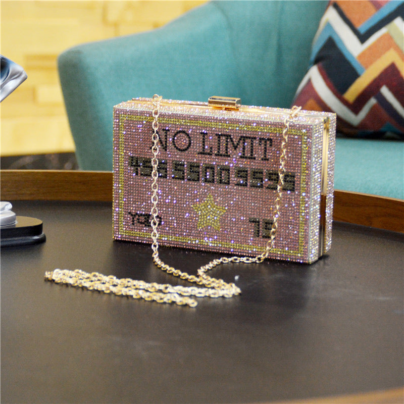 Credit Card Rhinestone Clutch HB1273