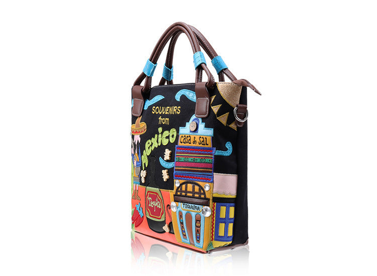 Printed Pu Leather Tote Bag HB1317