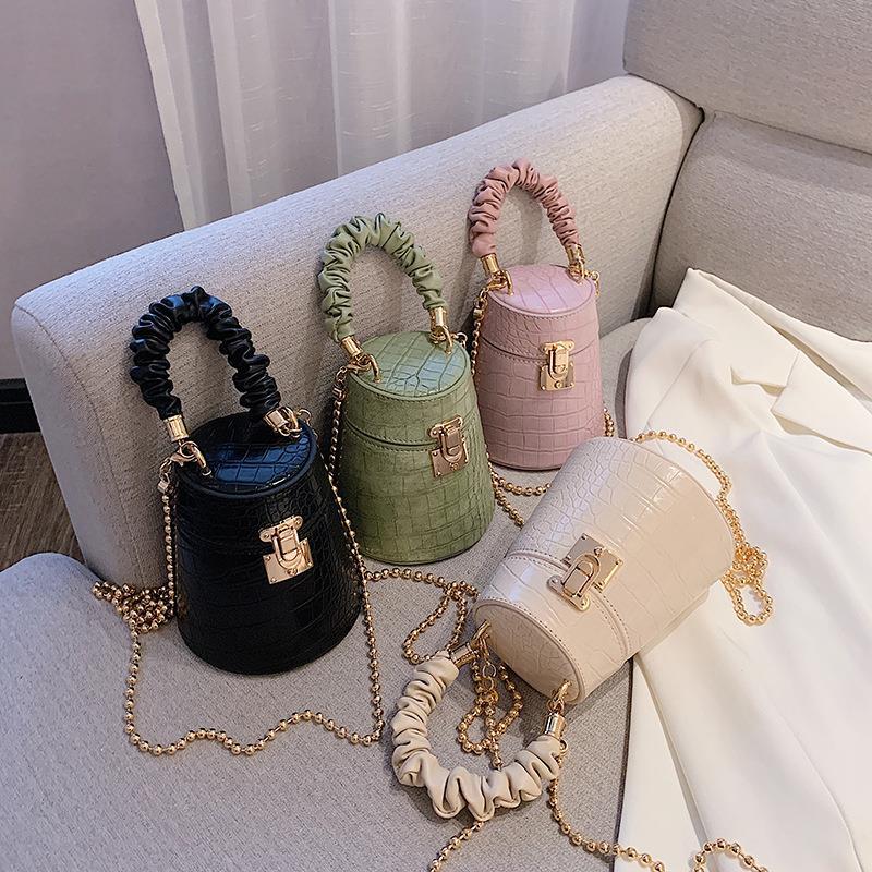 Crocodile Pattern Pu Leather Bucket Bag HB1336