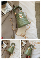 Crocodile Pattern Pu Leather Bucket Bag HB1336