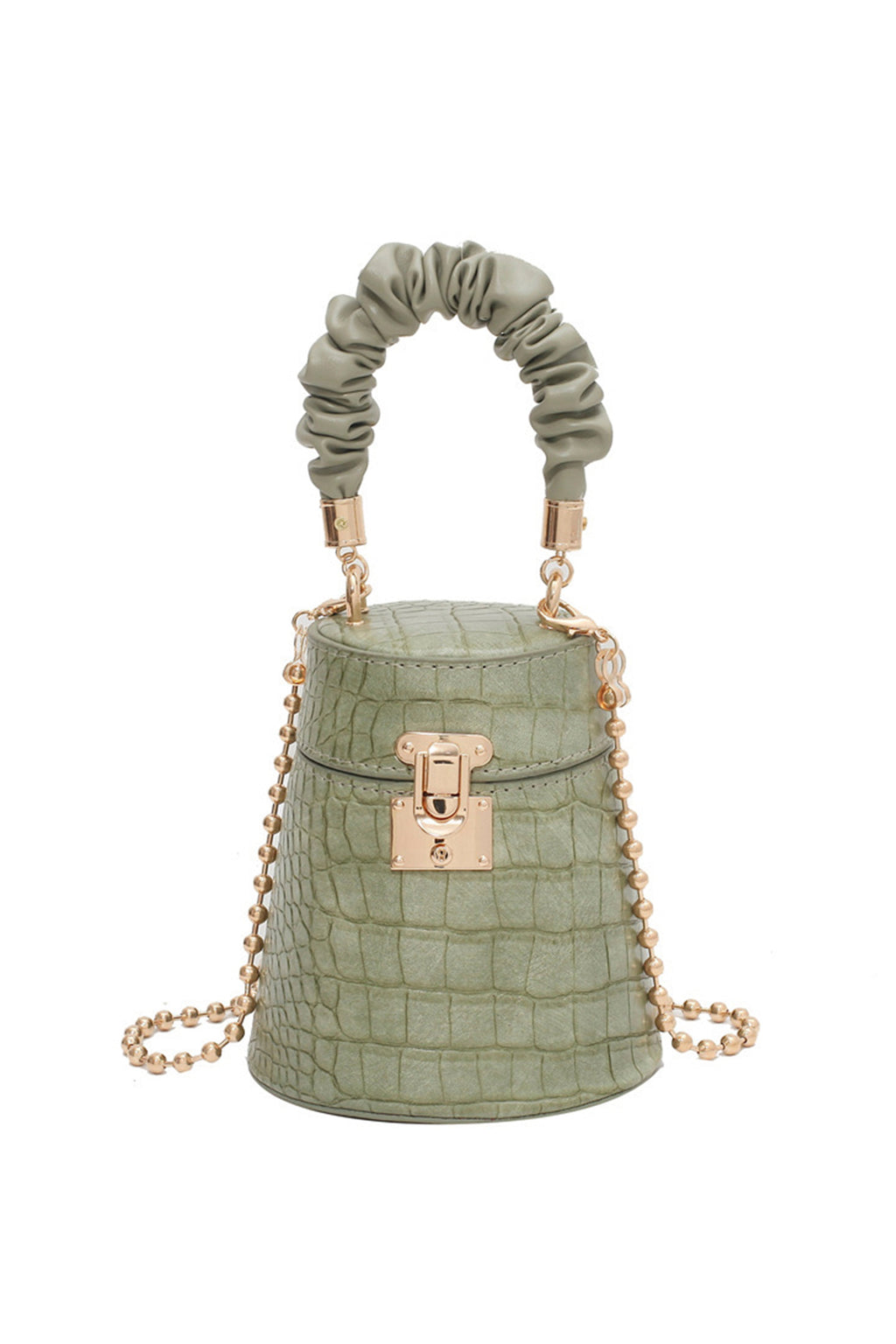 Crocodile Pattern Pu Leather Bucket Bag HB1336