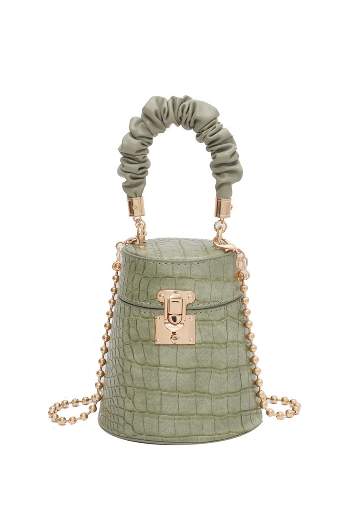 Crocodile Pattern Pu Leather Bucket Bag HB1336
