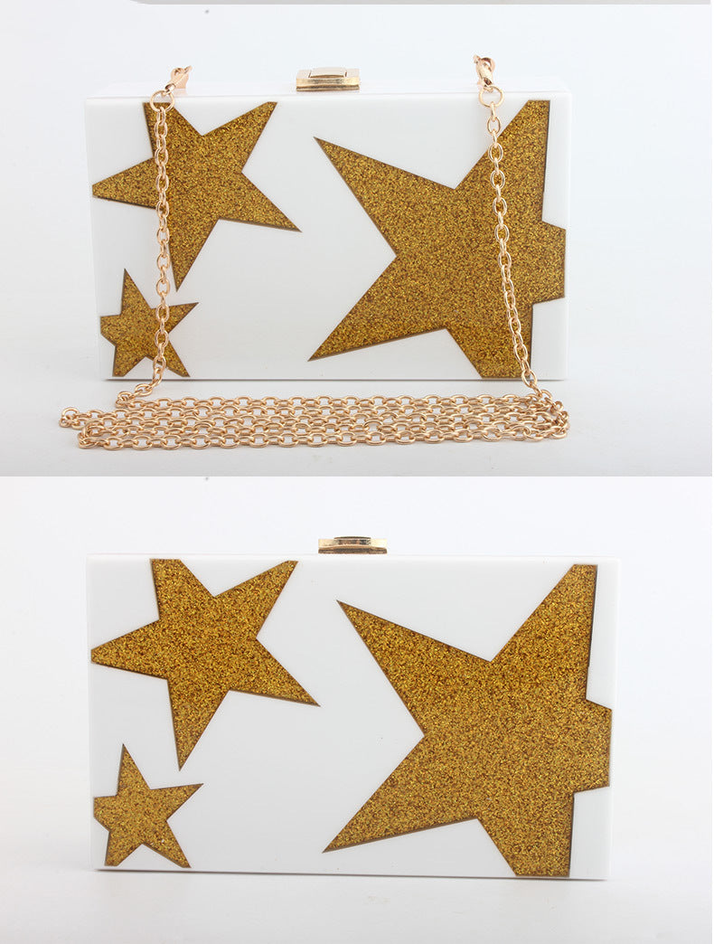 Star Acrylic Rectangle Evening Bag HB1383